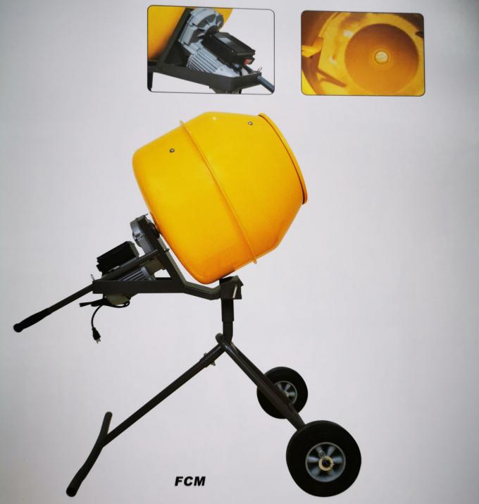 160L Mini Concrete Mixer Machine Yellow-Cement het Mengen zich Machine 0