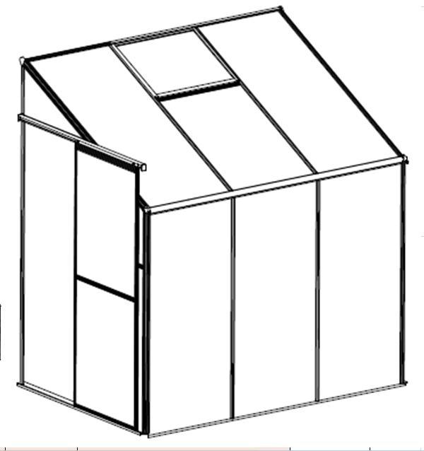4ft Muur zette de Groene Huis gemakkelijk Geassembleerd Serre van het Hobbyhuis op 0