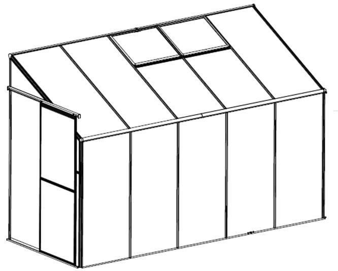 4ft Muur zette de Groene Huis gemakkelijk Geassembleerd Serre van het Hobbyhuis op 2