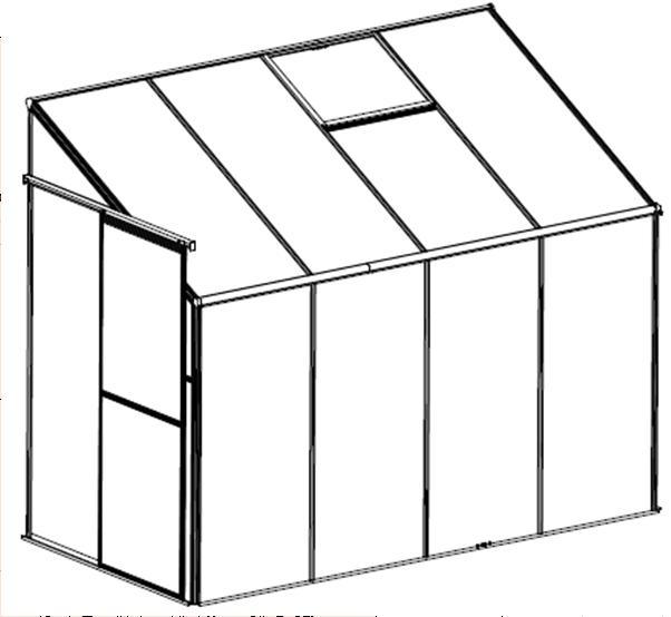4ft Muur zette de Groene Huis gemakkelijk Geassembleerd Serre van het Hobbyhuis op 1
