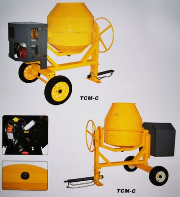 Cilindertype Mixer Met gas van het de Mixer de Halfdroge 350L Cement van het Benzinecement