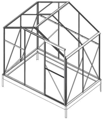 5cm van de de Spitstuin van TuinWerktuigmachines van het het Aluminiumkader het Zonne Groene Huis